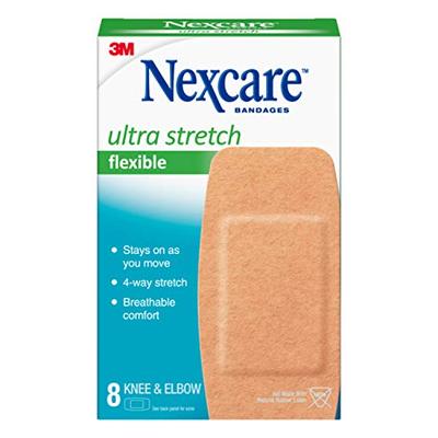 Nexcare Soft 'n Flex Bandages, Breathable, 8-Count Packages (Pack of 6)