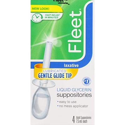 Fleet Liquid Glycerin Suppositories 4 Each (Pack of 4)