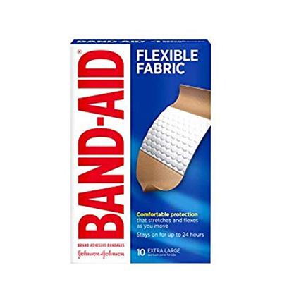 BAND-AID Flexible Fabric Bandages, Extra Large 10 ea (Pack of 6)