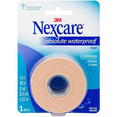 Nexcare Absolute Waterproof Tape 1 Inch X 5 Yards, 1ea (Pack of 8)