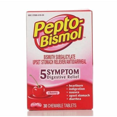 Pepto-bismol Chewable Tablets Cherry 30 Tablets (pack Of 8)