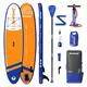 AQUAPLANET Aufblasbares Stand-Up Paddleboard Set - Max I 325 cm I Ideal für SUP Anfänger & Experten I Beinhaltet Finne, Paddel, Pumpe, Reparaturset, Rucksack, Leine, Trockensack, Trageriemen