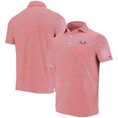 San Francisco 49ers Vineyard Vines Winstead Striped Polo - Scarlet/White