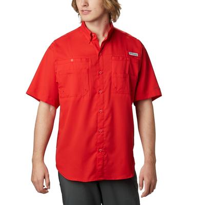 Men's Columbia PFG Tamiami II Short Sleeve Shirt, Size: XL, Pink