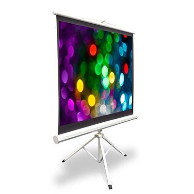 Pyle PRJTP42 40" Video Projector Screen, Easy Fold-Out & Roll-Up Projection Display, Tripod Stand St