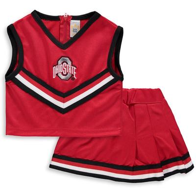 "Ohio State Buckeyes Girls Toddler Scarlet Two-Piece Cheer Set"