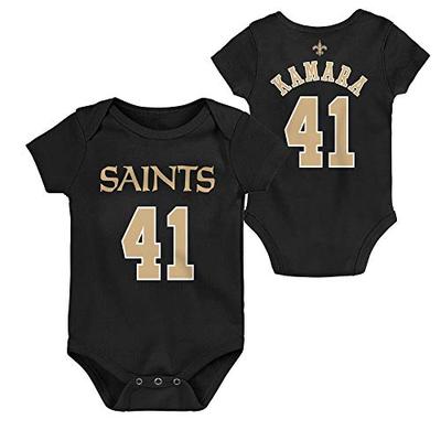 OuterStuff NFL Newborn Infants Team Color Name and Number Bodysuit Creeper (0/3 Months, Alvin Kamara