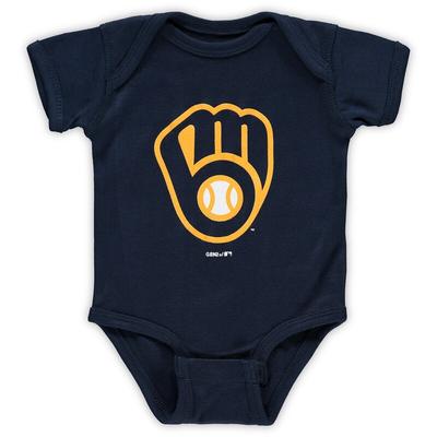 "Milwaukee Brewers Newborn & Infant Navy Team Primary Logo Bodysuit"