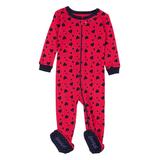 Leveret Girls' Footies - Red & Navy Heart Footie - Infant, Toddler & Girls screenshot. Infant Bodysuits directory of Clothes.
