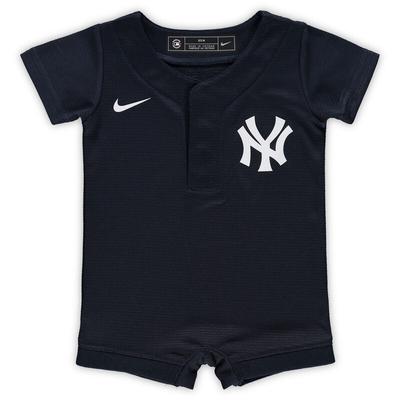 "Newborn & Infant Nike Navy New York Yankees Official Jersey Romper"