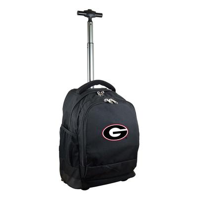 Denco NCAA Georgia 19 in. Black Wheeled Premium Backpack
