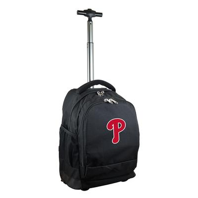Denco MLB Philadelphia Phillies 19 in. Black Wheeled Premium Backpack