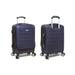 Dejuno Compact Hardside 20-Inch Carry-on Luggage with Laptop Pocket Navy