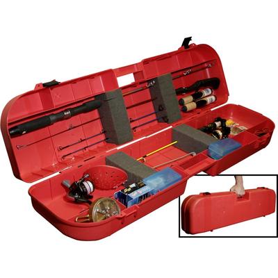 MTM Camp & Hike Ice Fishing Rod Box Holds 8 Plus Accessories Red IFB30