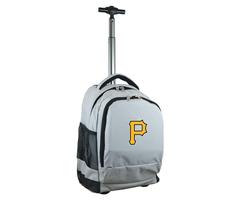 Denco MLB Pittsburgh Pirates Wheeled Premium Backpack in Gray