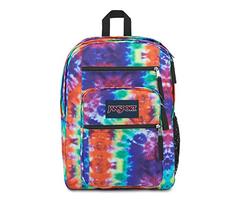 JANSPORT JS0A47JK Big Student Backpack - 15-inch Laptop School Pack, Red Hippie Days