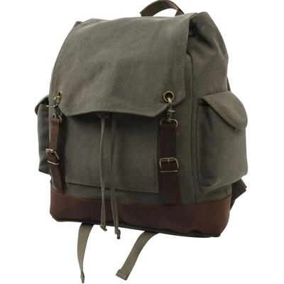 Military Rucksack Canvas Backpack Large Knapsack Vintage Bag School Bookbag