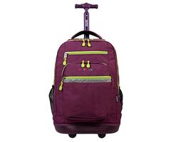J World New York Sundance Laptop Rolling Backpack, Purple