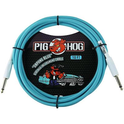 Pig Hog Instrument Cable 10 Ft. Daphne Blue