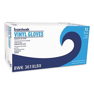 Boardwalk 361XLCT Exam Vinyl Gloves Clear X-Large 3 3/5 mil 1000/Carton