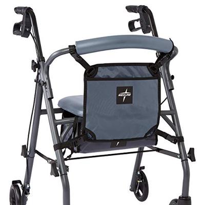 Medline Front Bag for Rollator Walkers, Adjustable Accessory Tote Easily Attaches to Most Walkers an