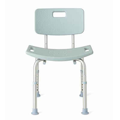 Medline Shower Chair Bath Bench with Back, Supports up to 300 lb, Infused with Microban Antimicrobia