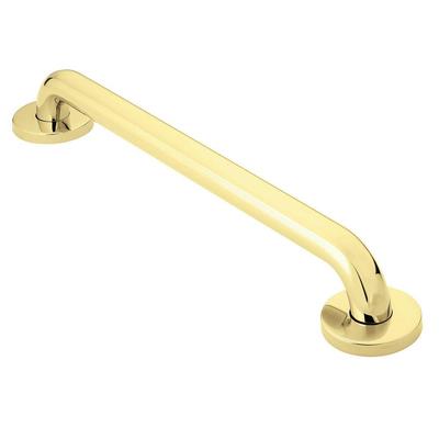 MOEN SecureMount 18 in. x 1-1/4 in. Concealed-Screw Grab Bar in Polished Brass
