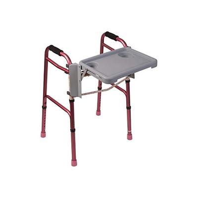 Dmi Folding Walker Tray with Cup Holders - Gray