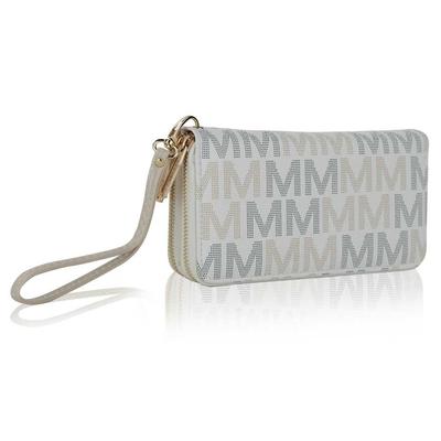 MKF Collection Holiday M Signature Wristlet by Mia K. Farrow White Hofstra