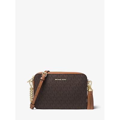 MICHAEL Michael Kors Ginny Medium Logo Crossbody Bag Brown ONE SIZE