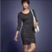 Athleta Dresses | Athleta Tulip Ruched Dress Size Large Long Sleeve | Color: Black/Gray | Size: L