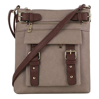 Jessie & James 2 Toned Belt Concealed Carry Crossbody Bag with Lock and Key | Sand