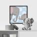 Great Big Canvas 'Elephant Mommy & Baby on Blue' Graphic Art Print Canvas | 16 H x 16 W x 1.75 D in | Wayfair 2439620_flxb_16x16