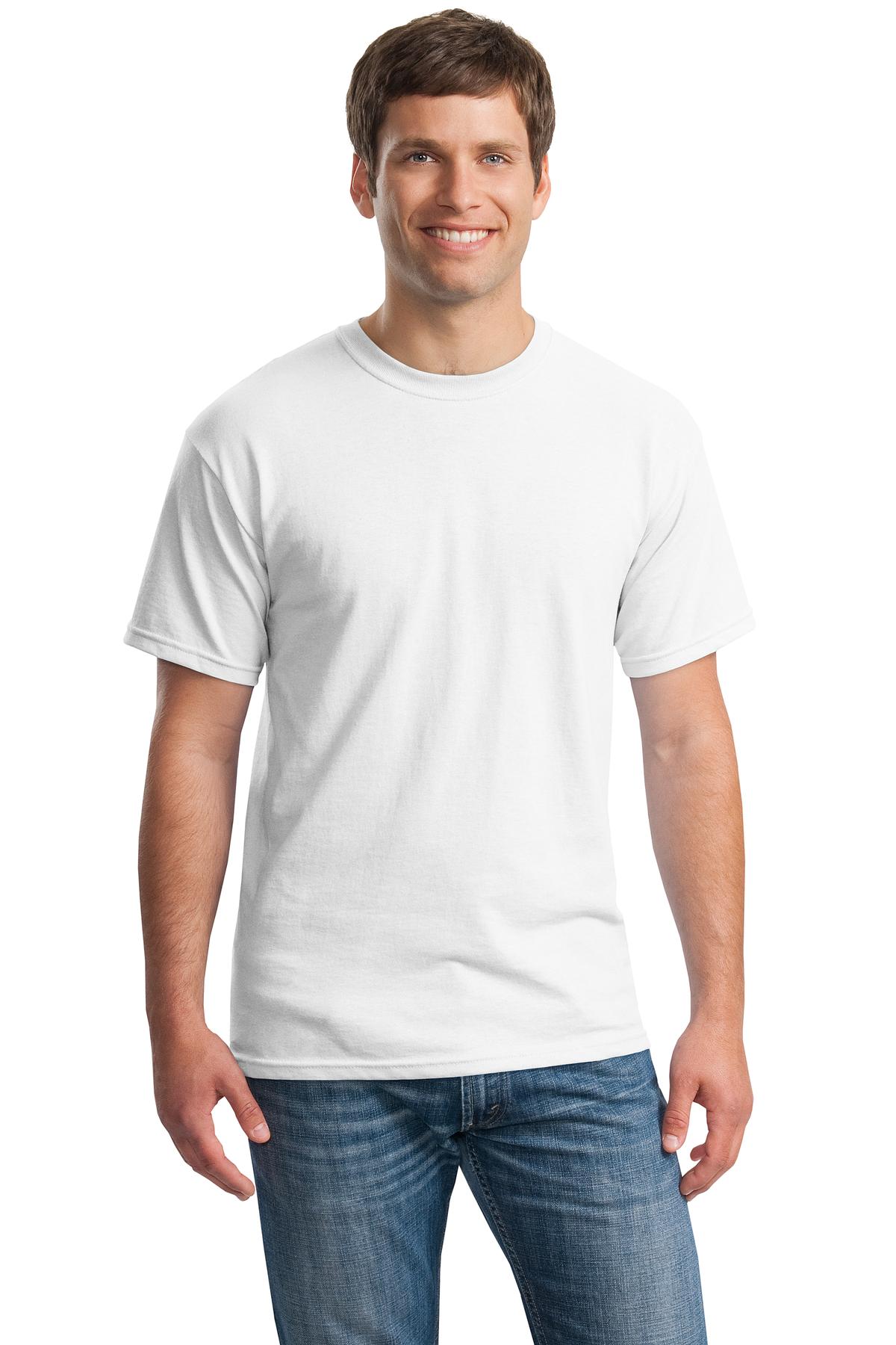 Gildan G500 Adult Heavy Cotton T-Shirt in White size 2XL 5000, G5000