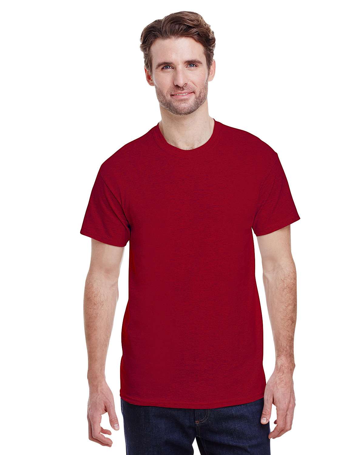 Gildan G500 Adult Heavy Cotton T-Shirt in Cherry Red size 4XL 5000, G5000