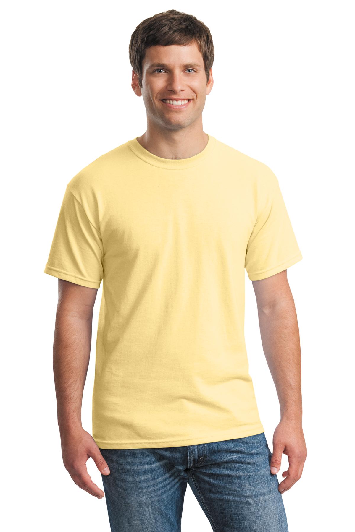 Gildan G500 Adult Heavy Cotton T-Shirt in Yellow size XL 5000, G5000