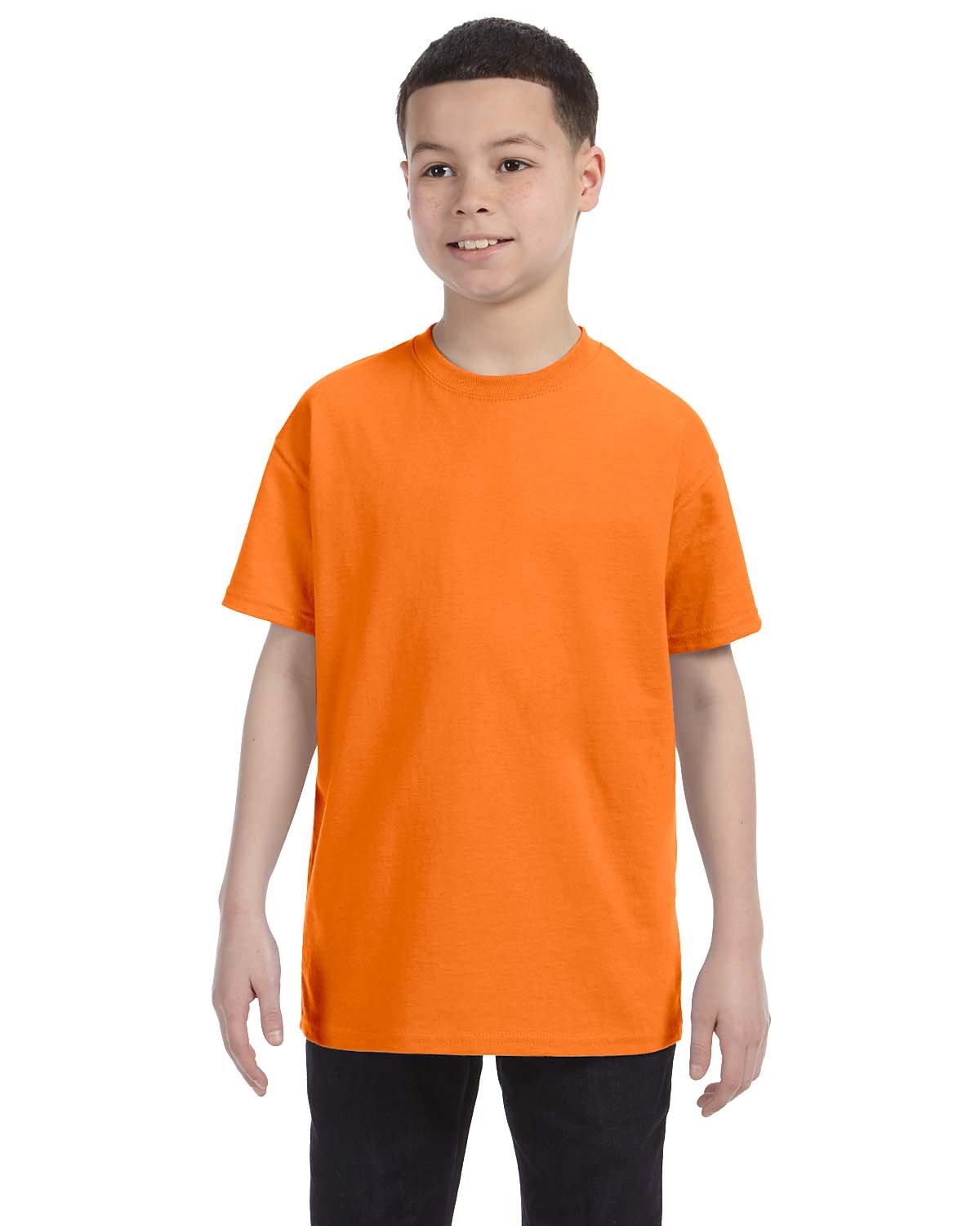 Gildan G500B Youth Heavy Cotton T-Shirt in S. Orange size XS 5000B, G5000B