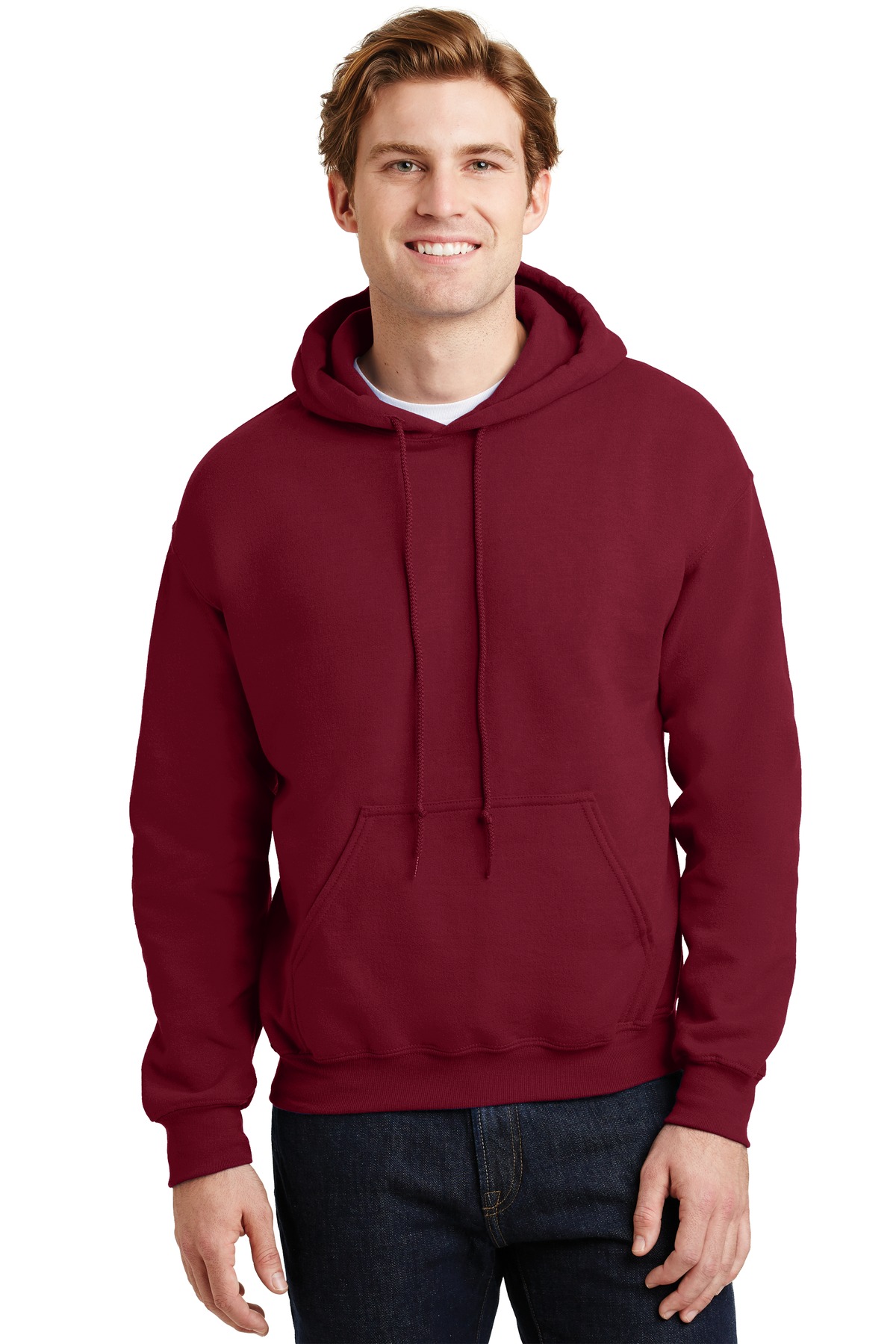Gildan G185 Adult Heavy Blend 8 oz. 50/50 Hooded Sweatshirt in Cardinal Red size 3XL | Cotton Polyester 18500, G18500