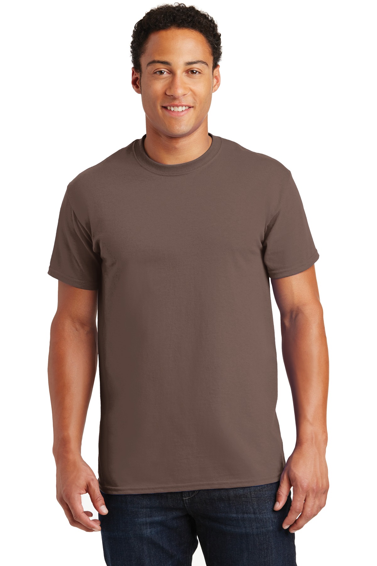 Gildan G200 Adult Ultra Cotton T Shirt in Chestnut size Small 2000, G2000