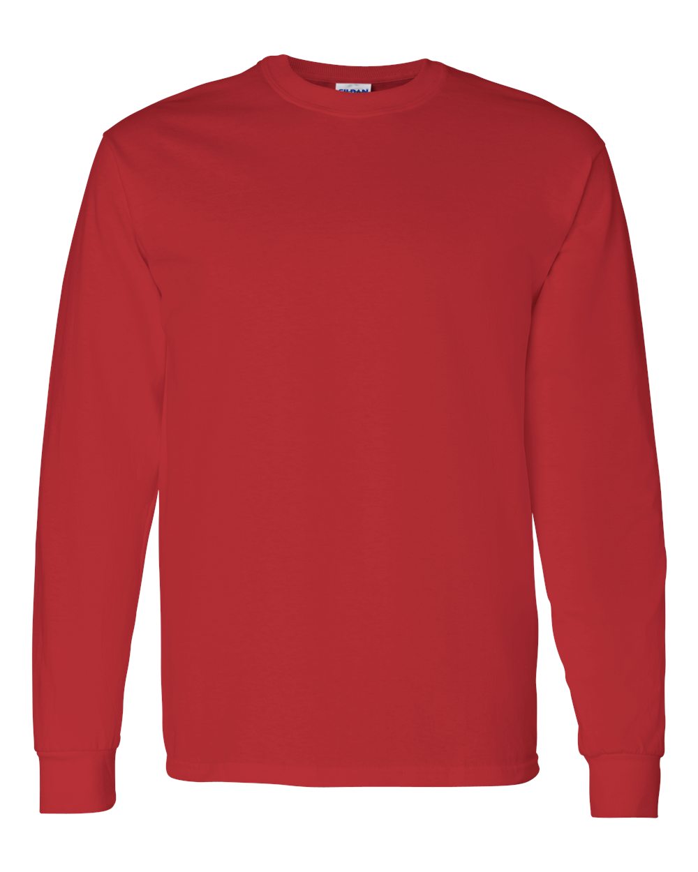 Gildan G540 Heavy Cotton Long Sleeve T-Shirt in Red size Medium G5400, 5400