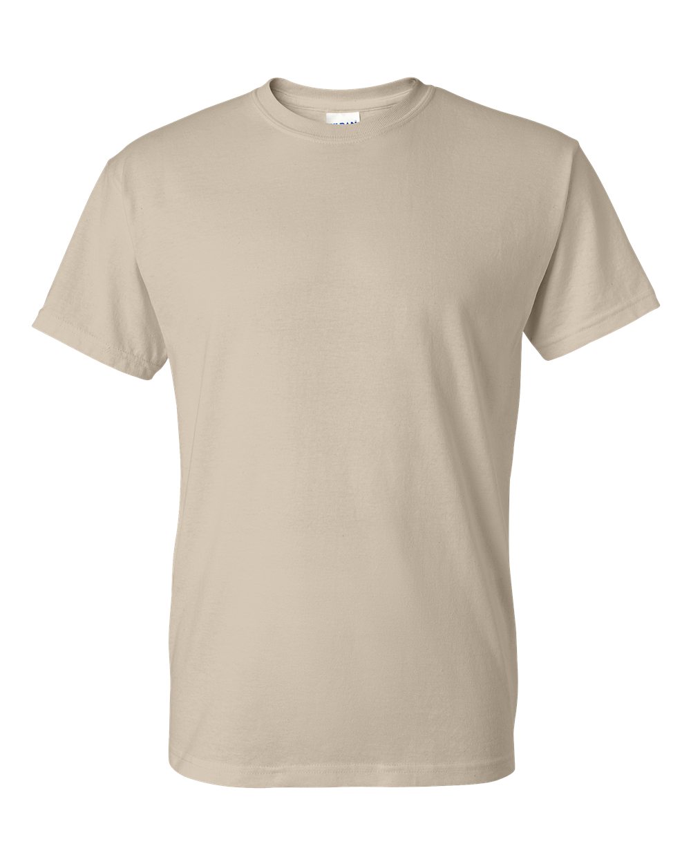 Gildan G800 Adult 50/50 T-Shirt in Sand size Large | Cotton Polyester 8000, G8000
