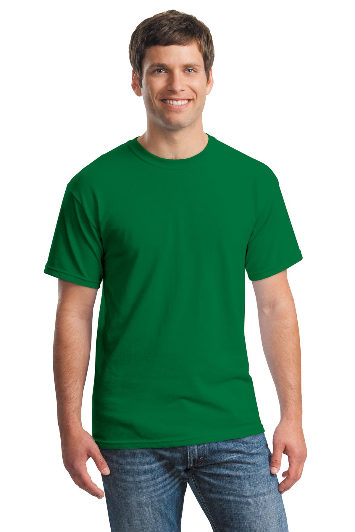 Gildan G500 Adult Heavy Cotton T-Shirt in Turf Green size Medium 5000, G5000