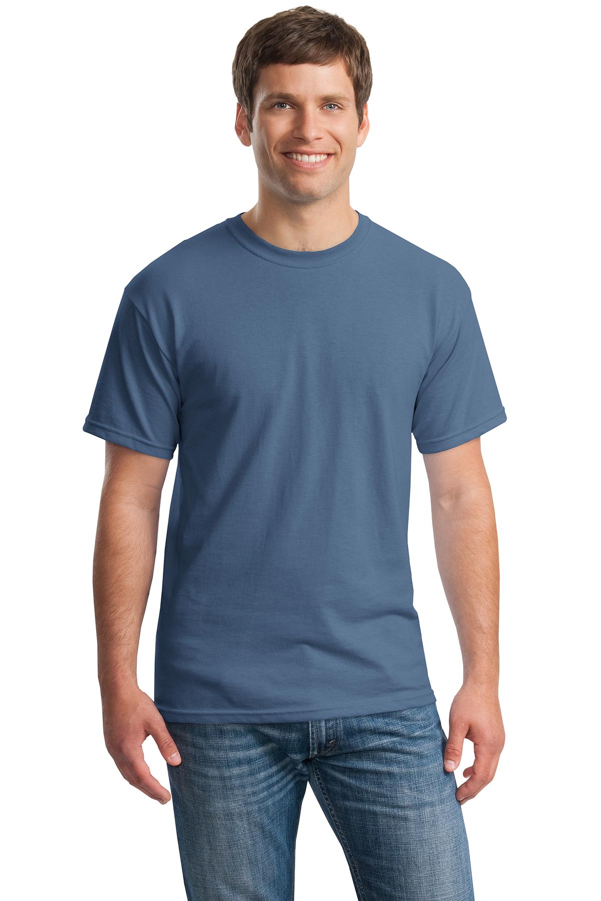 Gildan G500 Adult Heavy Cotton T-Shirt in Indigo Blue size Large 5000, G5000