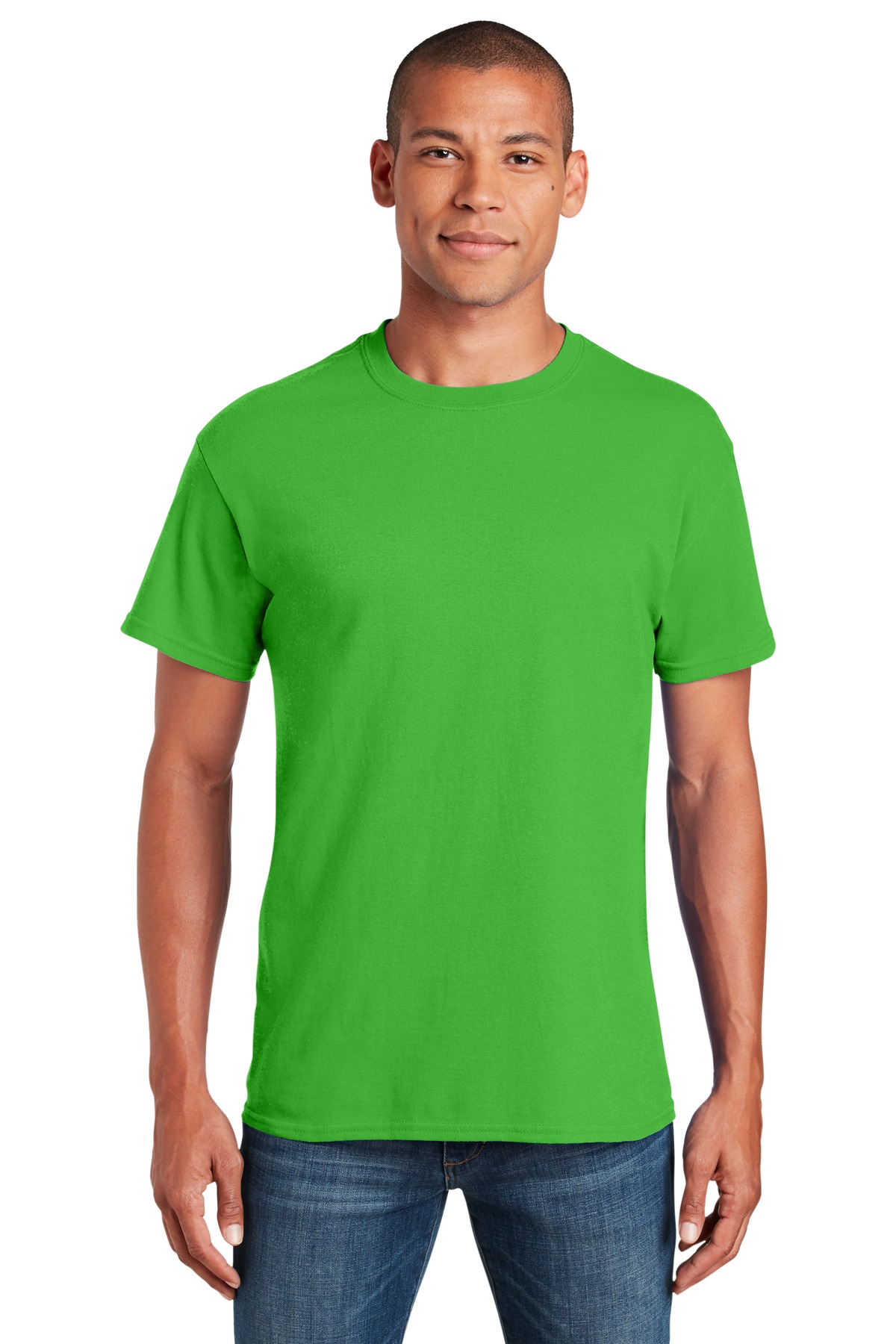Gildan G500 Adult Heavy Cotton T-Shirt in Electric Green size XL 5000, G5000