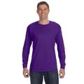 Gildan G540 Heavy Cotton Long Sleeve T-Shirt in Purple size Medium G5400, 5400