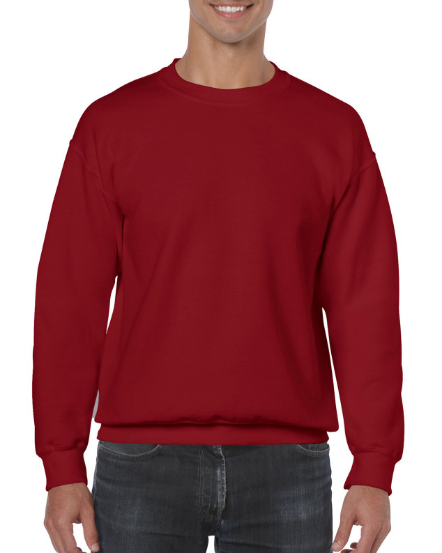 Gildan G180 Adult Heavy Blend 8 oz. 50/50 Fleece Crew T-Shirt in Cardinal Red size 5XL | Cotton Polyester 18000, G18000