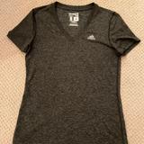 Adidas Tops | Adidas Ultimate V-Neck Workout Tee | Color: Gray/White | Size: S