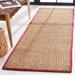 Brown/Red 30 x 0.5 in Area Rug - George Oliver Debroh Natural/Red Area Rug Bamboo Slat & Seagrass | 30 W x 0.5 D in | Wayfair SEHO8093 32888802