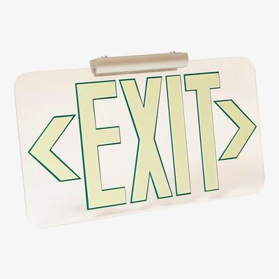 LumAware Patented UL Listed Clear Lucite Photoluminescent UL924 Emergency Exit Sign(LED Lighting Com