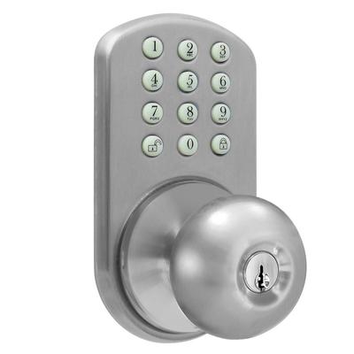 Morning Industry Satin Nickel Touch Pad Electronic Entry Door Knob